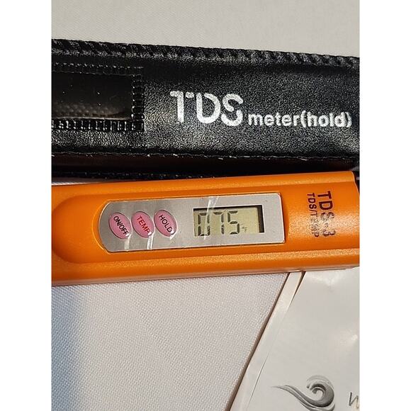 TDS Meter(hold) TDS-3 Temperature with Case Digital Home Water Tester Orange & B - Picture 3 of 6